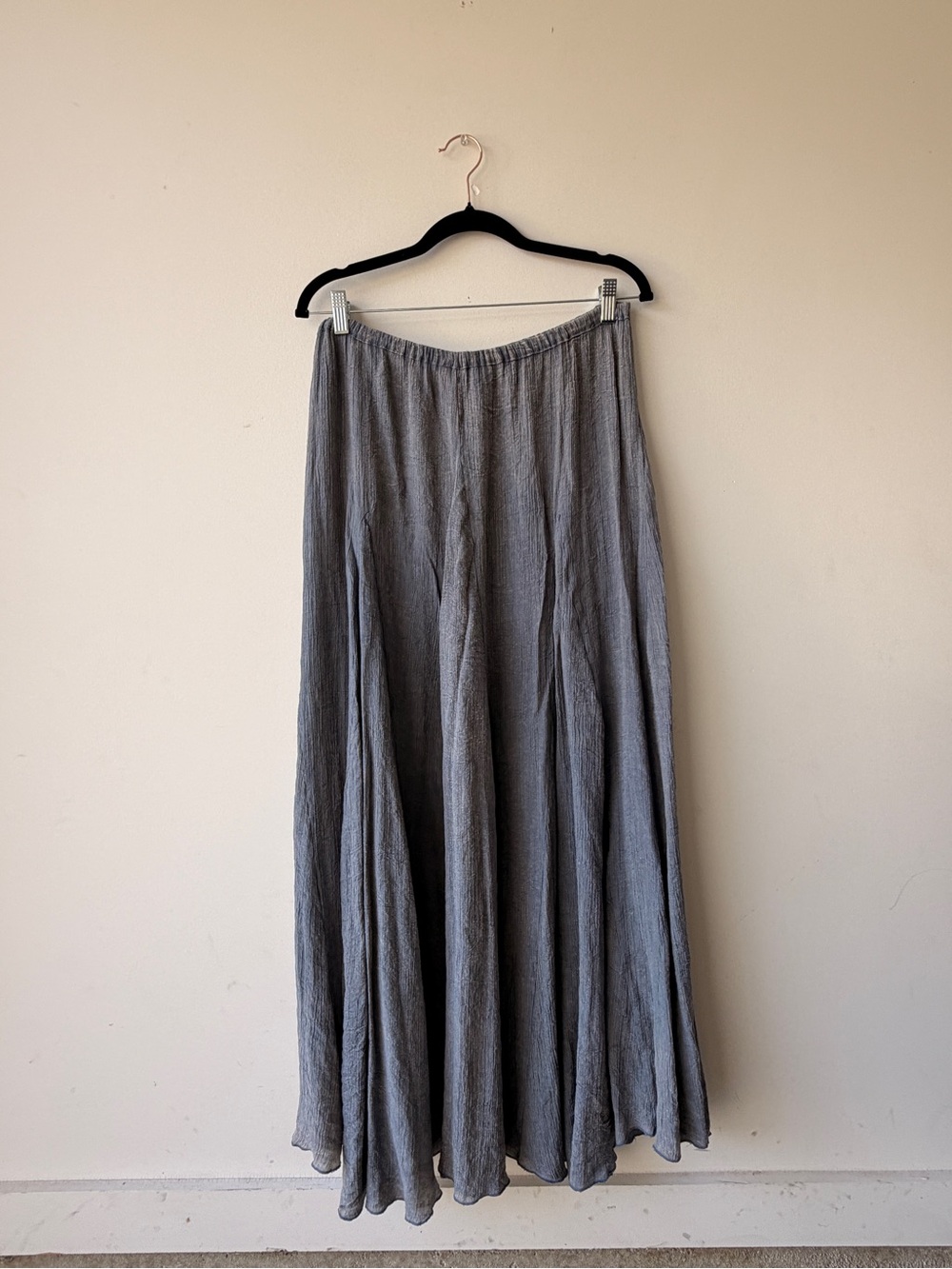 Umgee Blue Gray Maxi Skirt with Flowing Panels